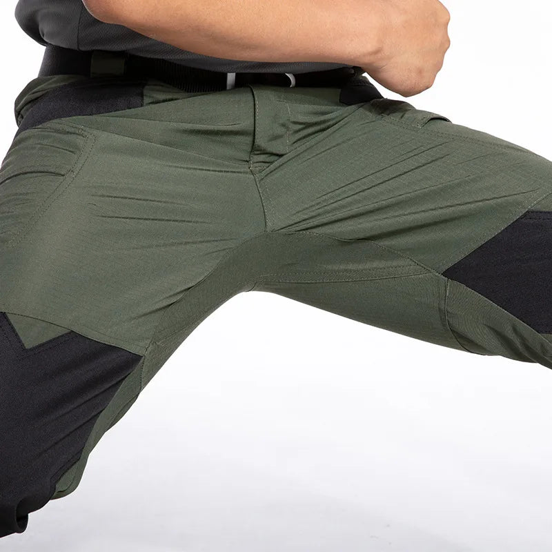 Men's Spring Autumn Tactical Pants Outdoor Work Cargo Trousers for Hiking Camping Climbing Hunting Waterproof with Multi-Pockets