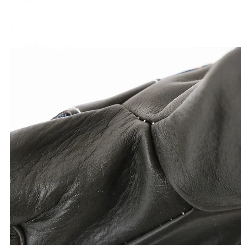 Welding Gloves for Welder Works with Blue Palm Welders Thick Cow Split Leather Kitchen Stove Heat Puncture Resistant BBQ Glove