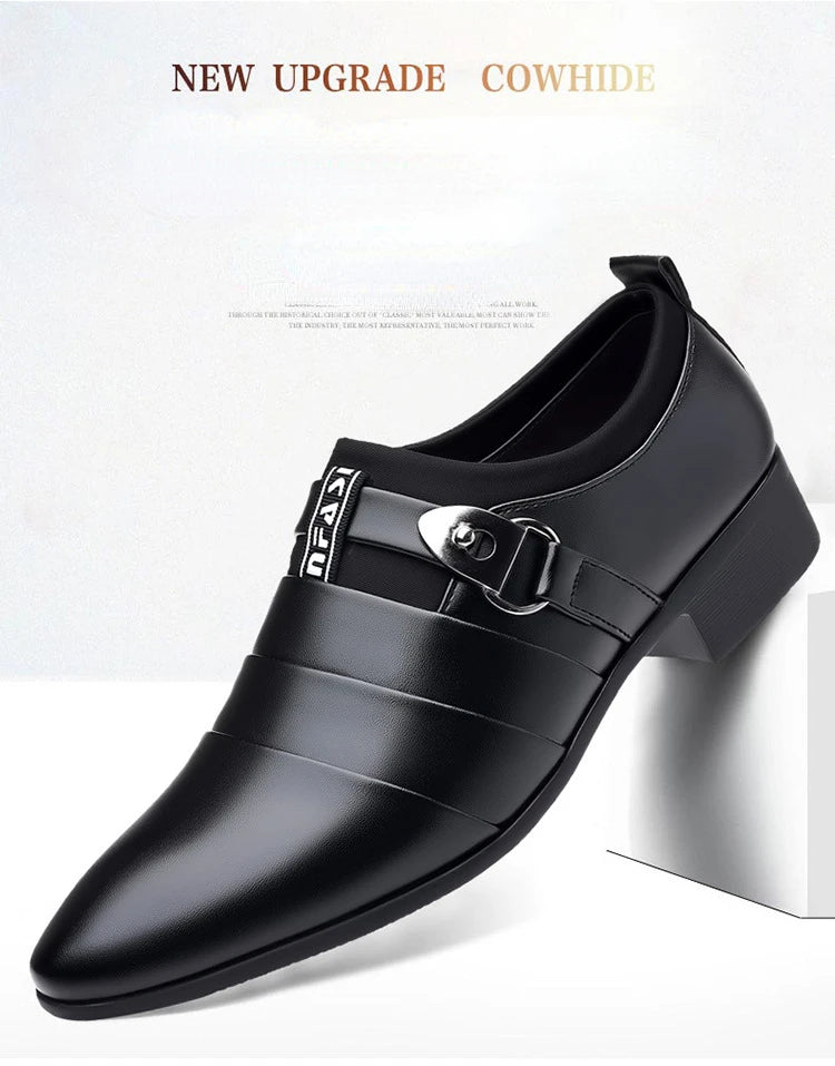 Men Dress Shoes Slip on Formal Suit Wedding Shoes for Male  Wedding Office Work Shoes Slip on Loafers Elegant Man Dress Shoes