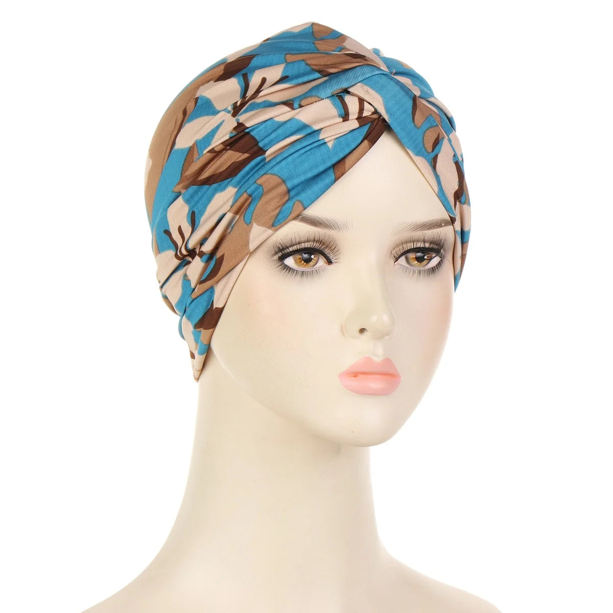 Soft Elastic Colorful Muslim Inner Hijabs Women Islamic Muslim Hijab Instant Turban Cap For Ladies Stripe Bohemia Print