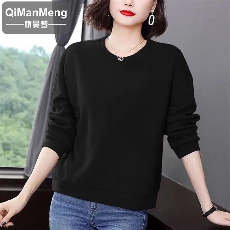 Simplicity Casual Autumn/Winter New Women's O-Neck Printing 3D Fashion All-match Loose Long Sleeve Pullovers Sweatshirts Tops