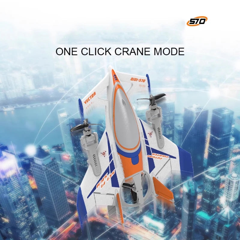 Aircraft QIDI570 RC Plane 8CH Brushless Remote control airplane Fixed Wing Electric Flying Glider 3D/6G RC Helicopters