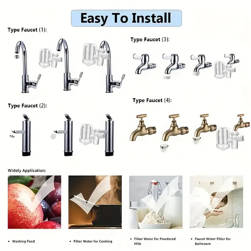 Faucet Purifier Kitchen Faucet 5-level Filter Can Be Repeatedly Cleaned And Replaced Filter Element Household Water Purifier