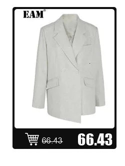 [EAM] Women Black Mesh Irregular Fish Spliced Big Size Blazer New Lapel Long Sleeve Jacket Fashion Spring Autumn 2026 CPG2902
