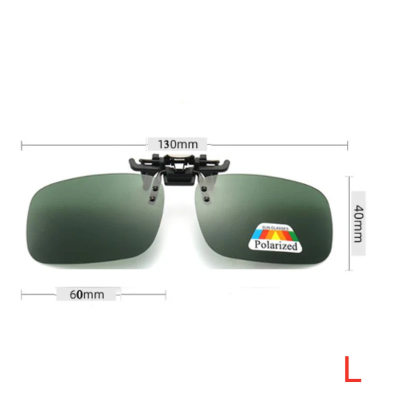 Fishing Polarized Pilot Flip Up Clip on Sunglasses Men Photochromic UV400 Women Driving Sun Glasses Color Change Night Vision