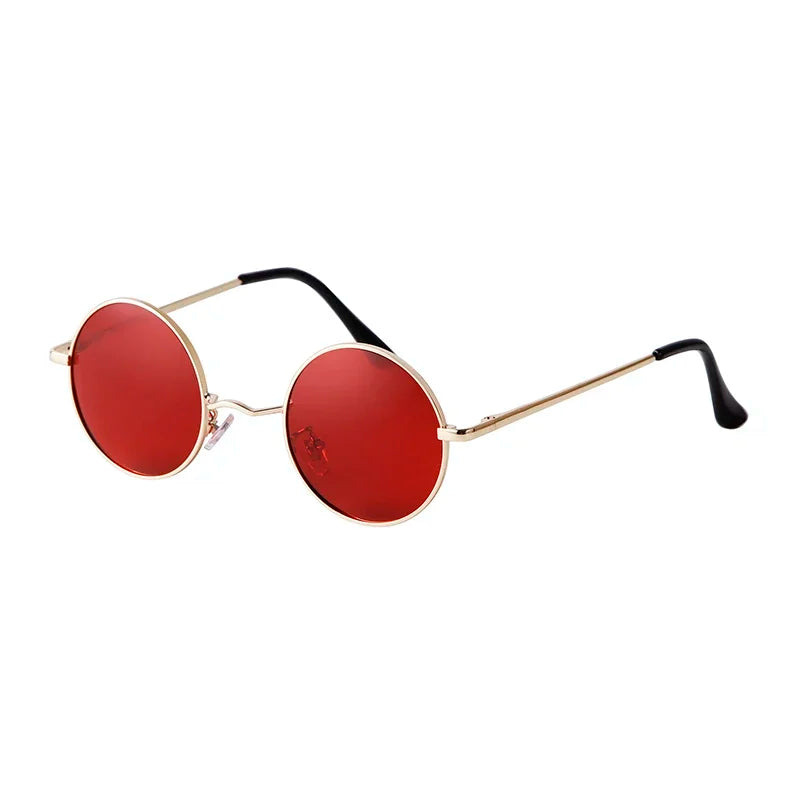 Trendy Round Polarized Sunglasses High Quality Brand Design Vintage Party Men Circle Small Frame Women Yellow Shades Sun Glasses