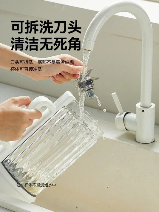 220V High-Speed Blender with Heating Function, Multi-Functional Food Processor, Detachable, Quiet Design AM