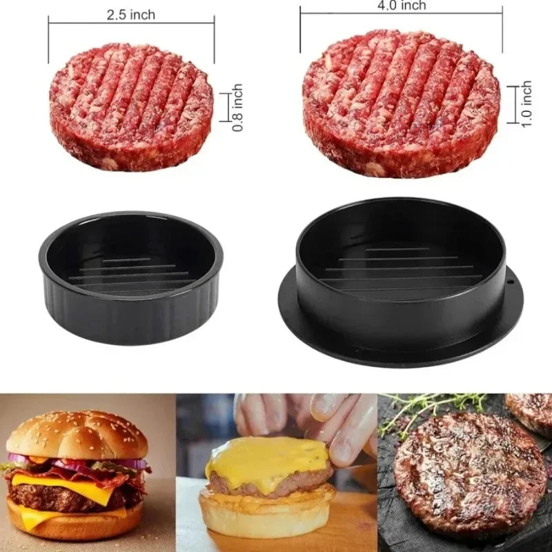 Hamburger Maker Press With 100 Patty Papers Round Non-Stick Meat Beef Grill Burger Press Patty Mold