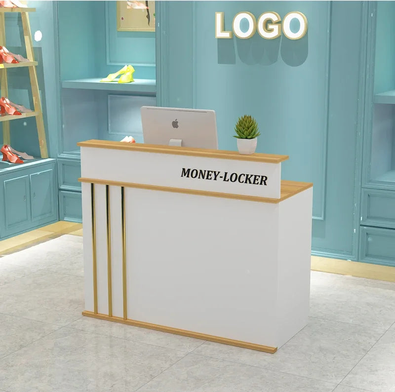 Modern Salon Bar Counter Simple Beauty Small Clinic Hair Salon Reception Desk Escritorio De Recepcion Commercial Furniture