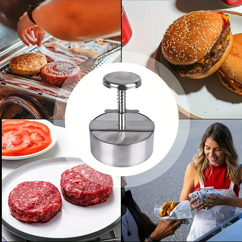 1PC Non-Stick Hamburger Patty Press,Cheeseburger Patty Maker Mold For Meat Beef Cheese Veggie,Burger Maker For Grill Griddle BBQ