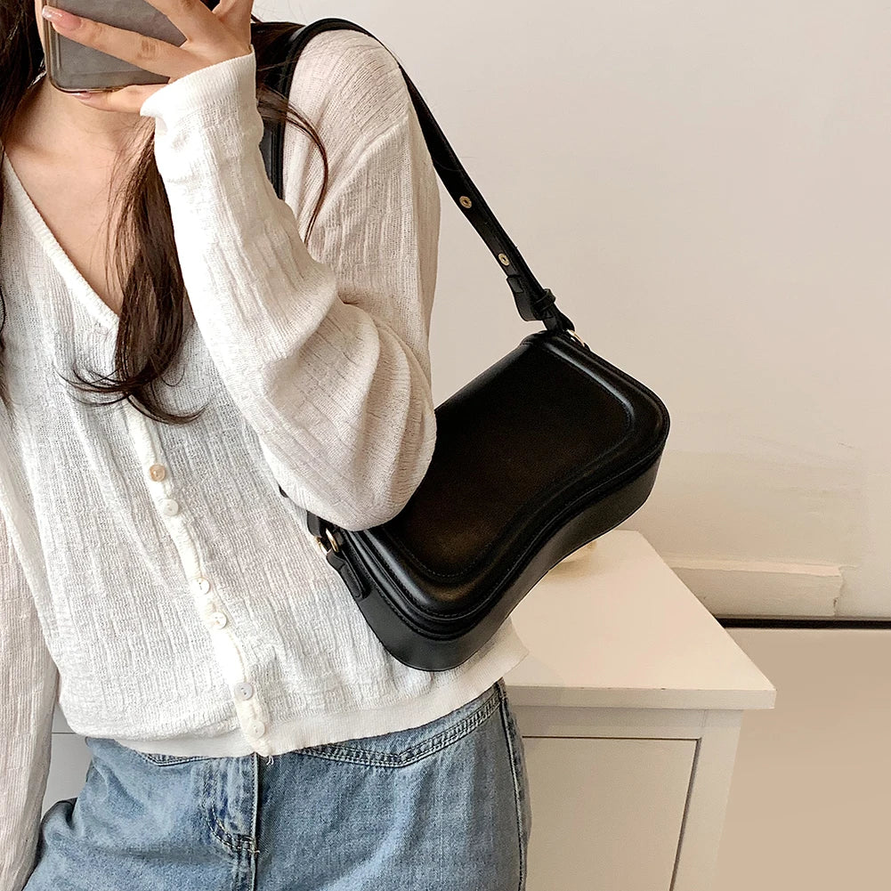 New Fashion Armpit Bags for Women Trendy Underarm Bag Soft Leather PU Purses and Handbags Designer Shoulder Bag Small Hand Bag