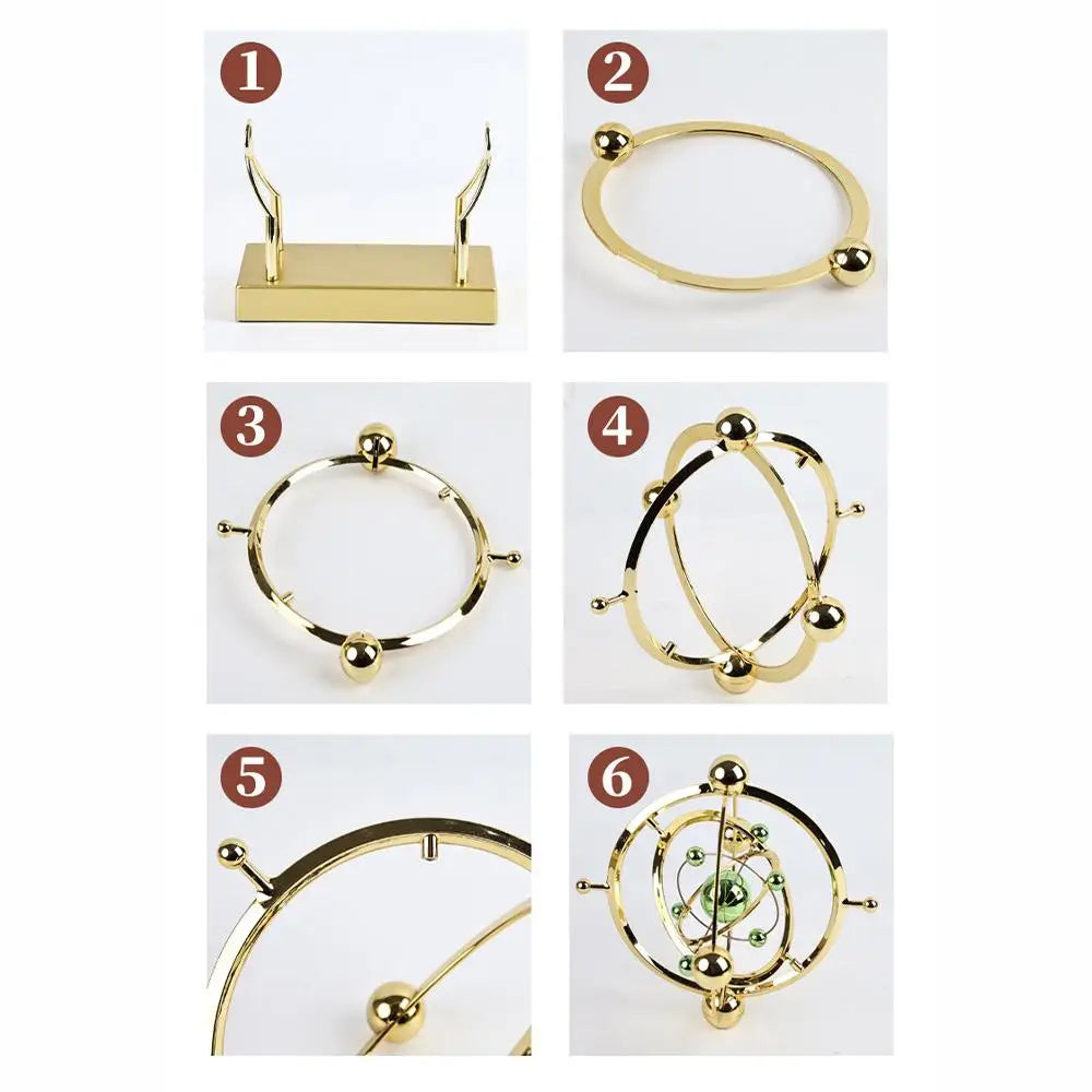 Celestial Orbit Pendulum Perpetual Motion Machine Dynamic Art Home Office Decoration Astronomical Model Rotating Sculpture