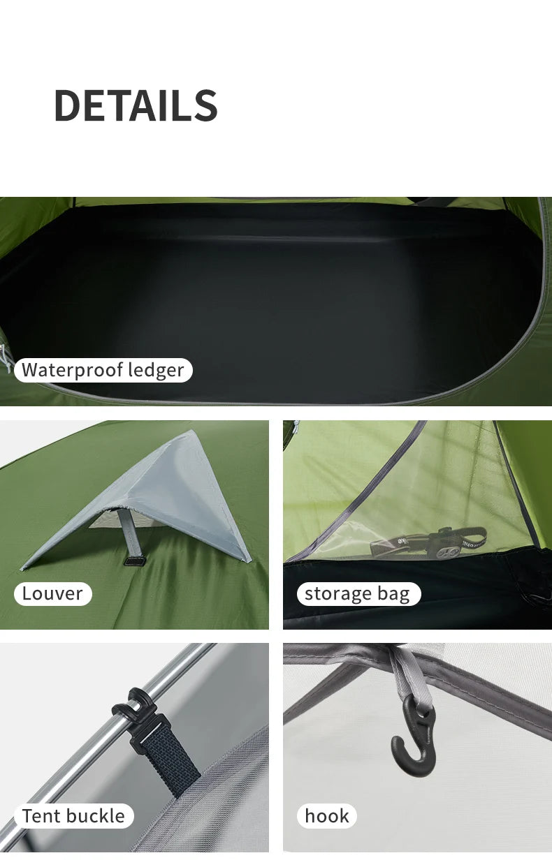 Naturehike  2026 Tents 2-3 People Bleik  Outdoor Hiking Mountain Camping Tent Travel 210T Polyester Waterproof Sunshade Shelter