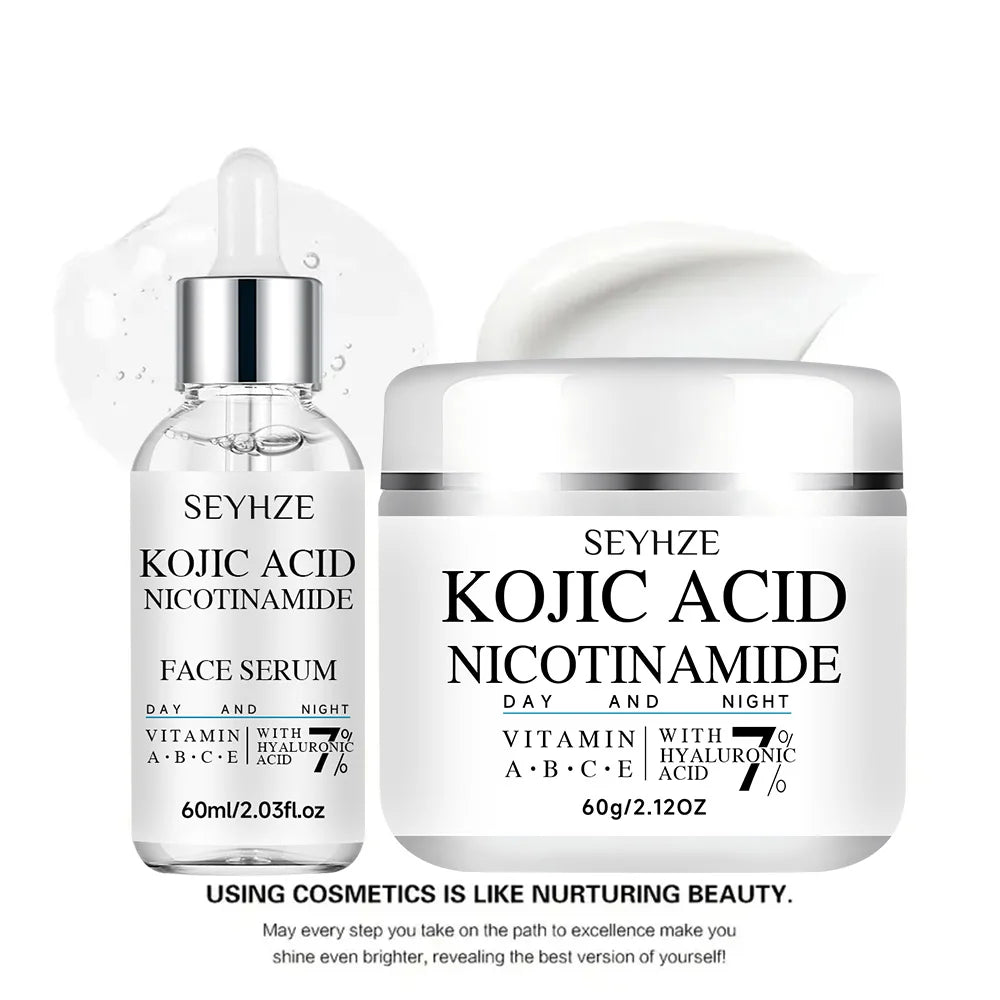 SEYHZE Curcumin Facial Skincare Set Moisturizing Day And Night Cream + Serum 2pcs Deep Moisture Locking with Collagen Ceramides