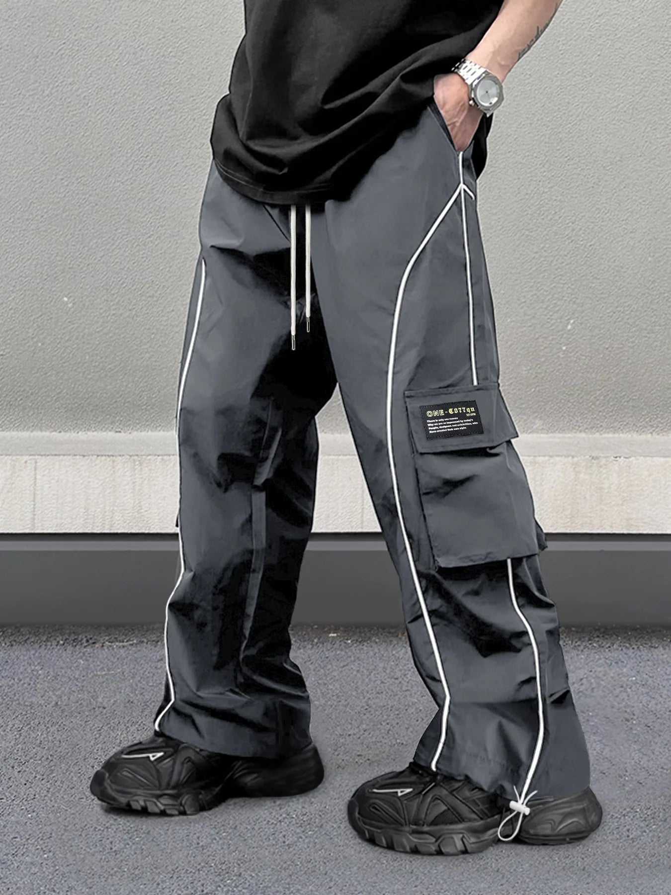 European and American Workwear Pants Men Summer New American Trendy Brand Fashion Loose Fit Casual Trousers