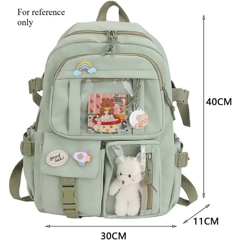 New! For Girls Backpack Cute School Bags For Student Teens Girls Pockets Women Laptop Backpack