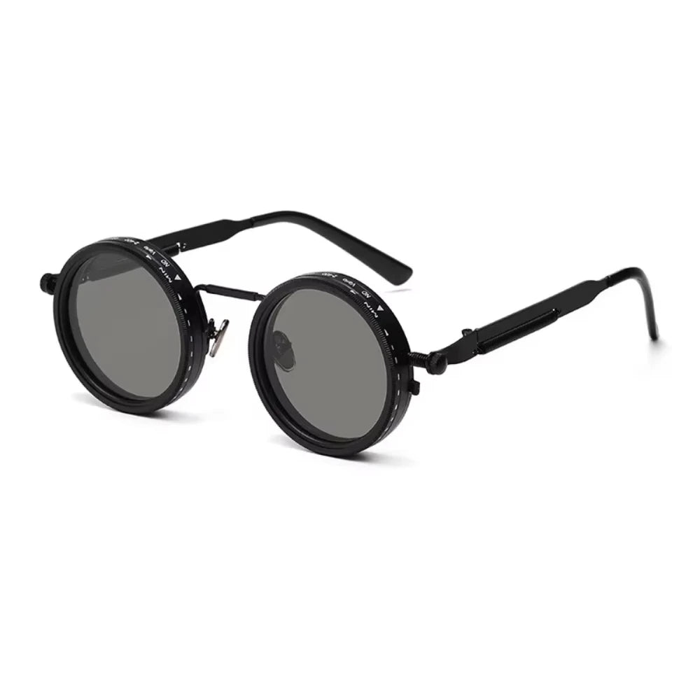 Polarized Round Sunglasses ND9 Adjustable Dimming Sun Glasses Men Women Retro Punk Men's Fishing Eyeglasses Outdoor Shades UV400