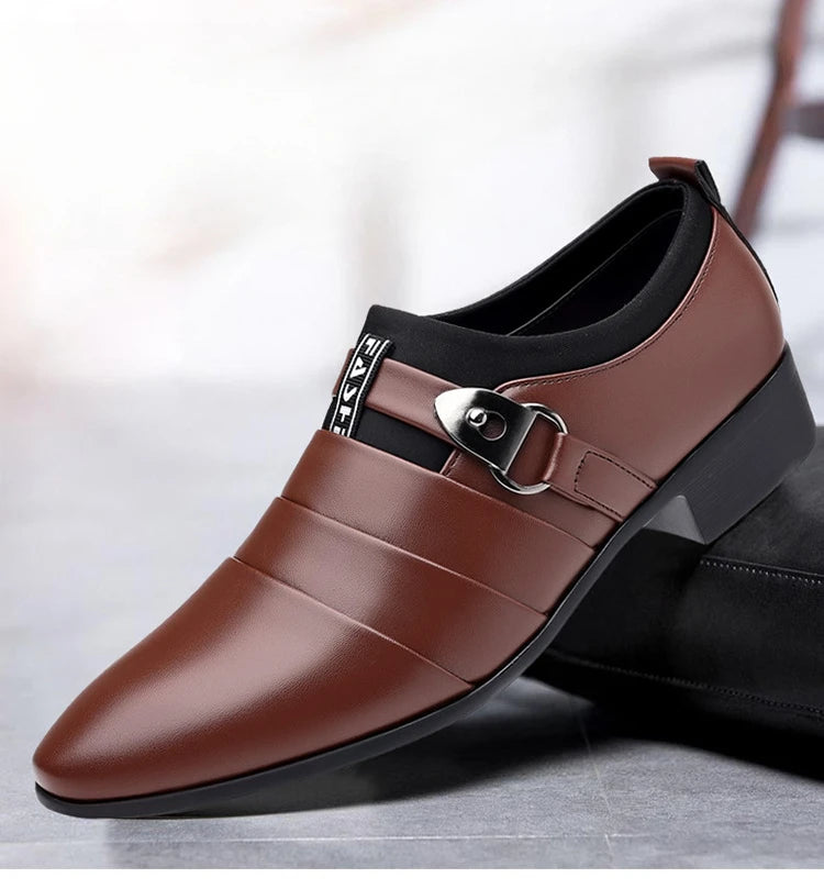 Spring Autumn Men's Business Shoes Formal Wedding Shoes Male Office Work Shoes Sharp pointed casual Loafers Elegant Man footwear