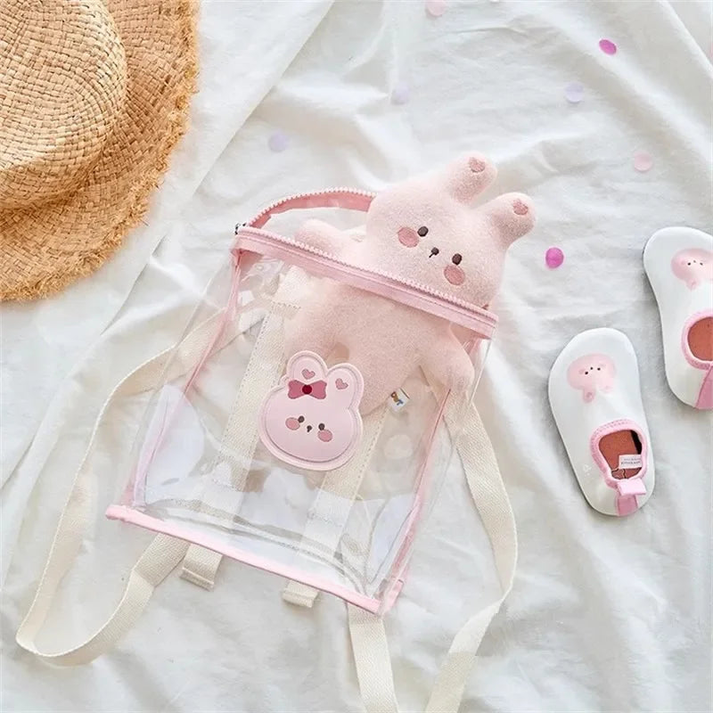 Kids Backpack Toddler Backpack Mother Kids Bags for Girl School Bags Cute Pvc Transparent Bag for Boy Bolsas Para Niños Mochila