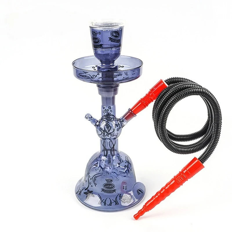A full set of hookahs, hookahs, with a portable box glass pot shisha single tube