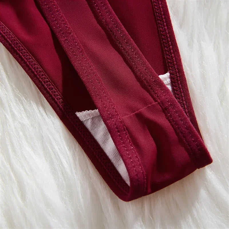 Women Sexy Thongs Low Rise Ladies G-string Heart Decoration Erotic Intimate Lingerie T-Back New Fashion Cotton Crotch Panties