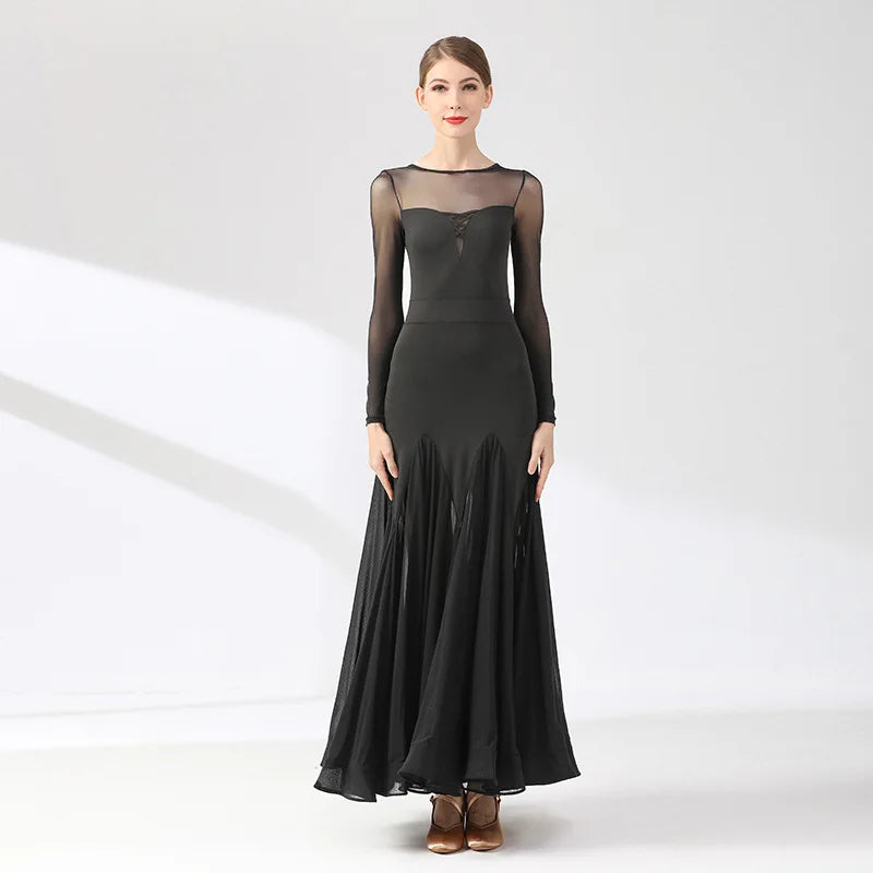 Ballroom Dance Performance Dresses Women Simple Style Waltz Dancing Wear Adult Elegant Ballroom Competition Social Dancing Dress