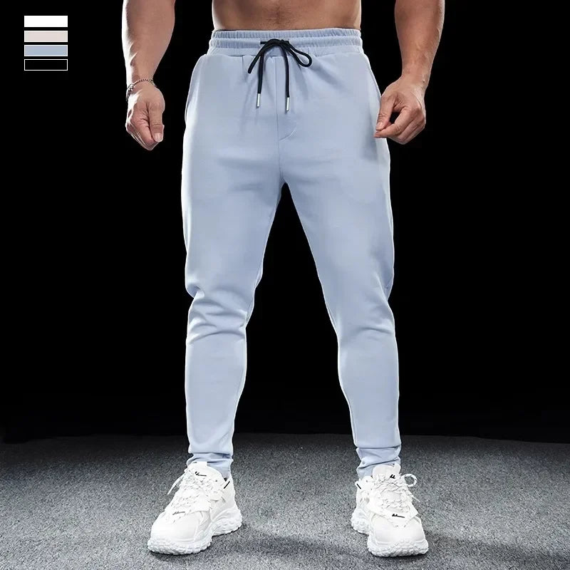 Men's Sports Gym Fitness Casual Slim Stretch Running Pants Tops Men's Quick-drying Breathable Training Pants Autumn Winter