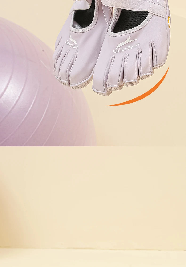Non-Slip Five Toe Shoes for Women, GallonShark Flexible Barefoot Footwear with Strap for Dance & Gym