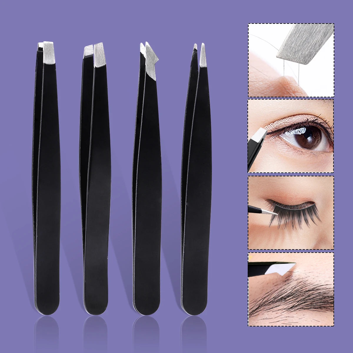 4/5/7/8pcs Eyelash Tool Set, stainless steel eyebrow trimmer, eyebrow trimmer and hair remover, suitable for both men and women.