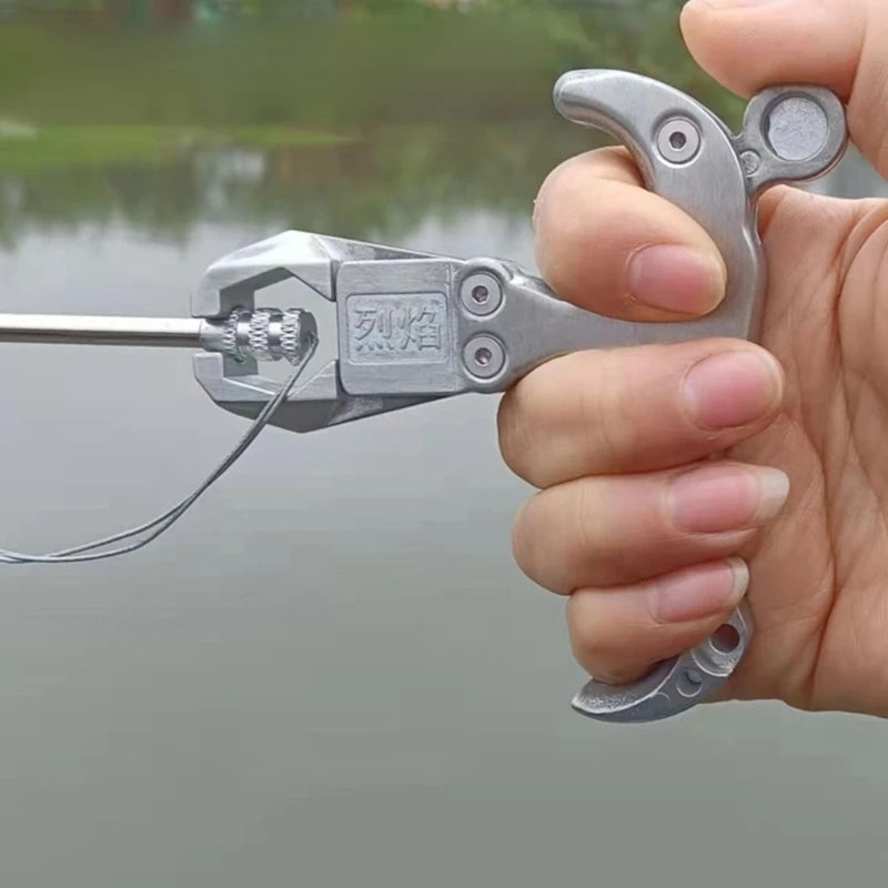 1Pc Stainless Handheld Slingshots Release Device Slingshots Release Grip Fish Darts Catapult Triggers