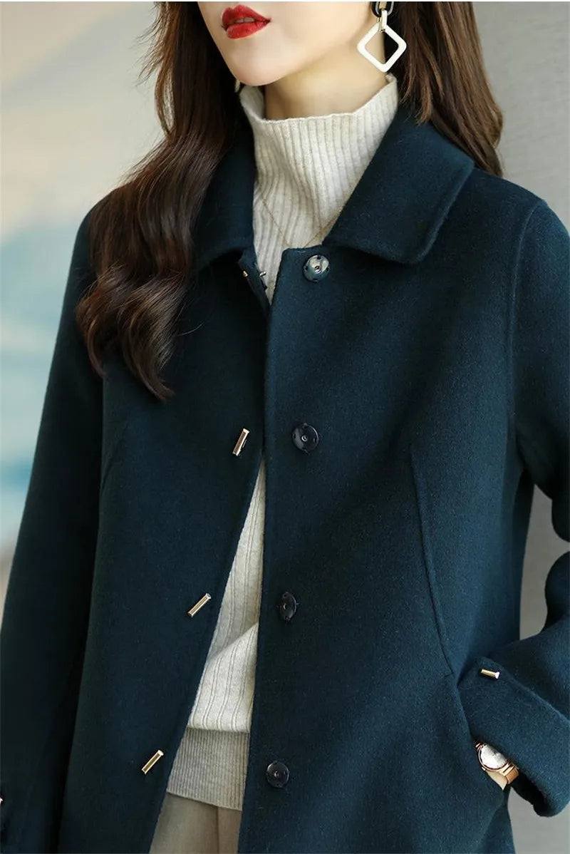 Woolen Coat New Women's Fashion Coat Autumn Winter 2025 Small Casual Woolen Jacket Slim Versatile Ladies High-grade Overcoat Top