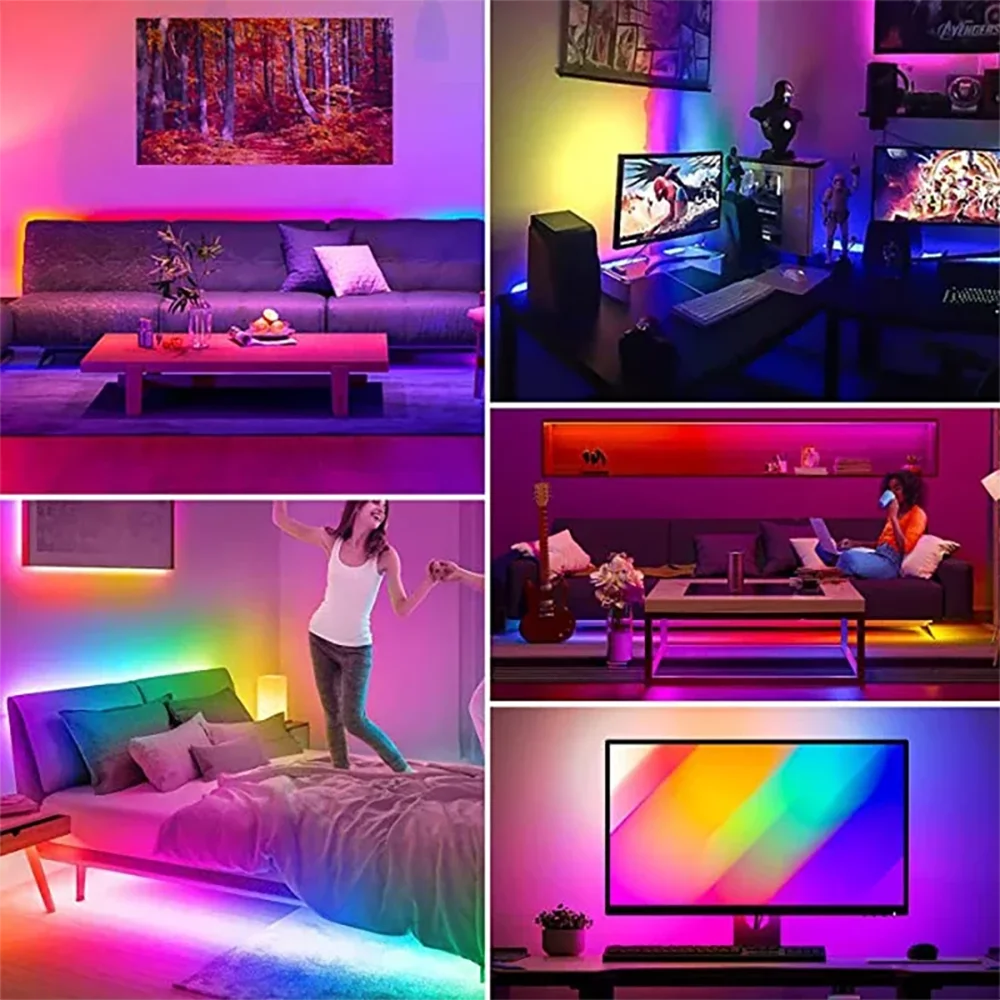 LED Strip RGBIC 24 Key Control SMD5050 Strip Chasing Effect Light Flexible Tape Diode Strip TV Backlight Room Decoration