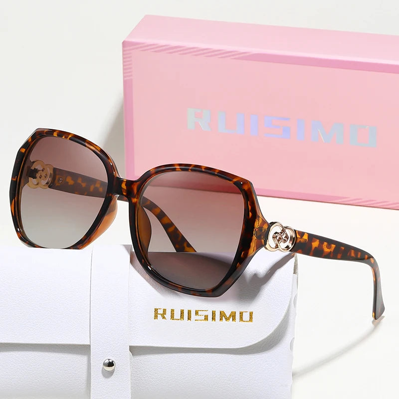 RUISIMO Polarized High Quality Simple Square Sunglasses Women Men Gradient Brand Sun Glasses Daily Leisure Male Female Glasses