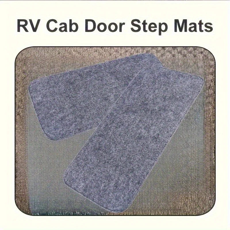 2PC Motorhome Carpet  Non-Slip Replacement Motorhome Accessories For Outdoor Travel Camping RV Cab Door Step Mats