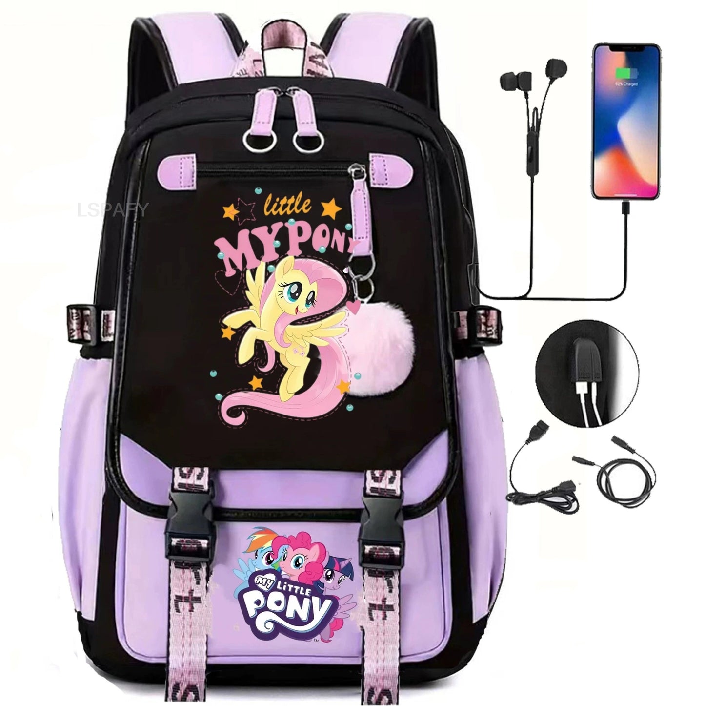 My Little Pony SchoolBags Fashion Boys Girls Backpack Rucksack Casual Travel Multipocket Book Bags New Semester Gift