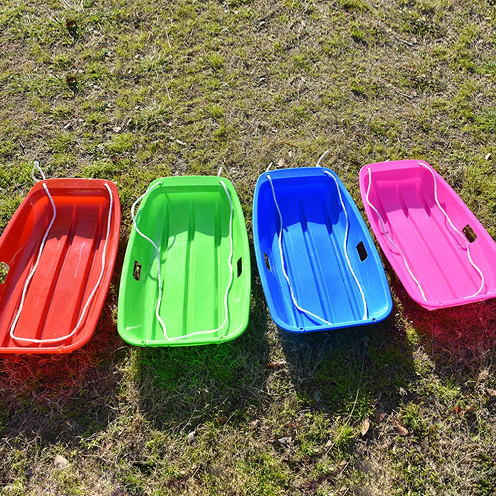 65cm Winter Toboggan Sled Pull Board Winter Fun With Grass Sliding Board for Kids And Adults Skiing Skating For Sand Skiing