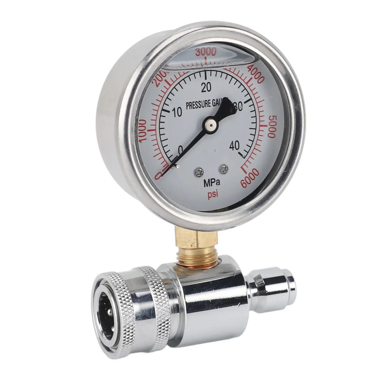 Pressure Washer Gauge 6000psi High Pressure 3/8in Quick Connect Parts Accessories Pressure Washer Parts Accessories
