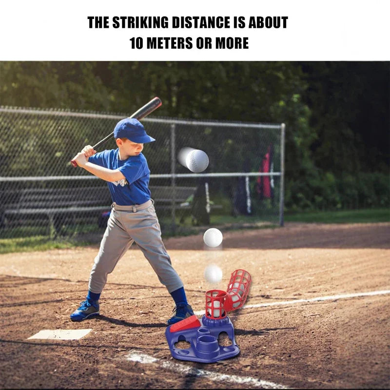 Baseall Set for Kids Indoor Outdoor Sport Toy 3-in-1 Baseball Set with Pitching Machine Adjustable Teeball Batting Toys for Boys