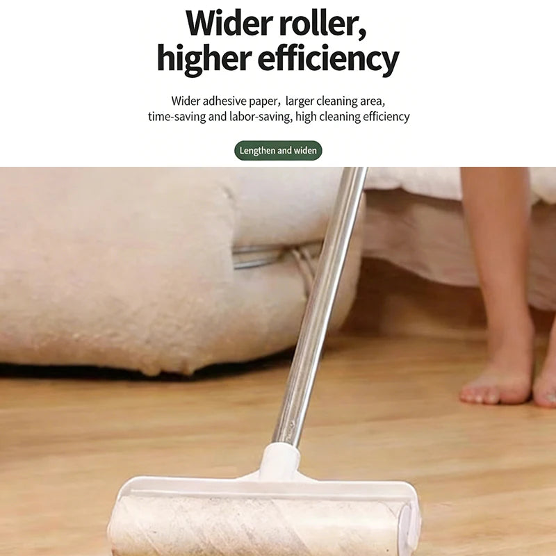 Adjustable Handle 93cm Lint Roller With Adhesive Sheet Powerful Cleaning Aid For Pet Hair