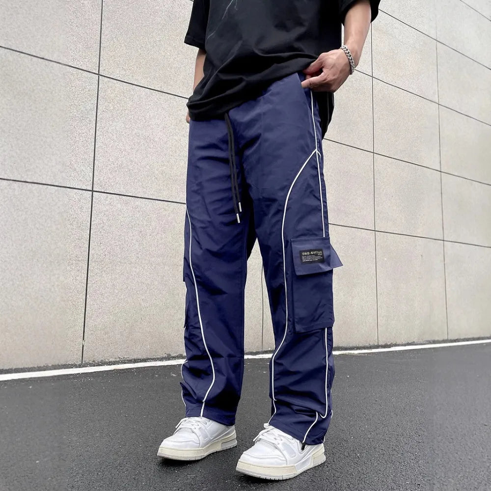European and American Workwear Pants Men Summer New American Trendy Brand Fashion Loose Fit Casual Trousers