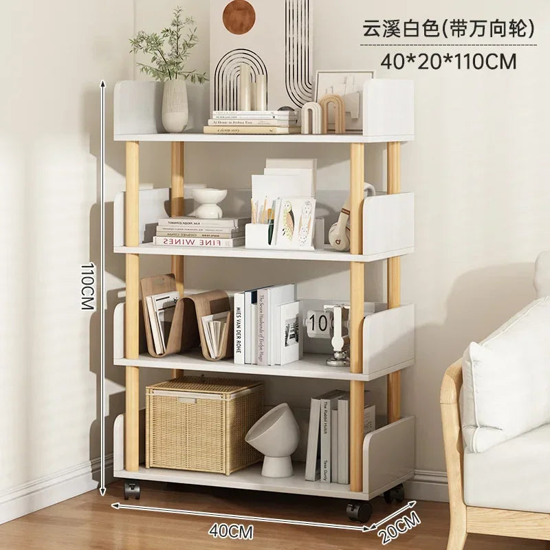 Modern Office Staggered 6-Shelf Luke Bookcase Storage Shelves  Kids Bookshelf Bookcase Display Libreria Mobile Library Furniture