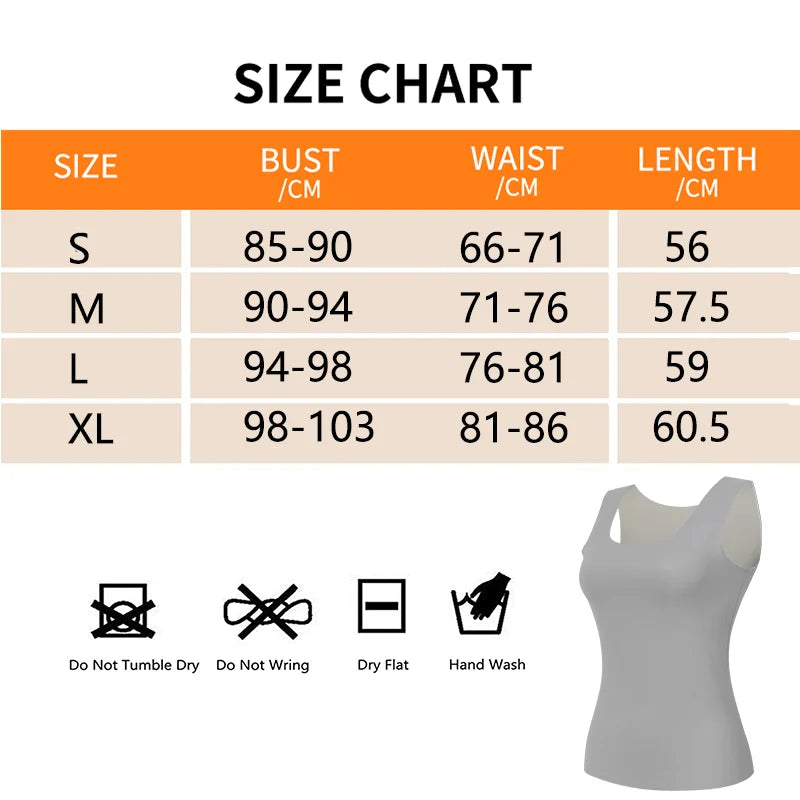 Women's Thermal Vest Double-Layer Thickened Tank Top Keep Warm Outer Wear Shirt Heating Inner Soft Bottoming Sleeveless Top