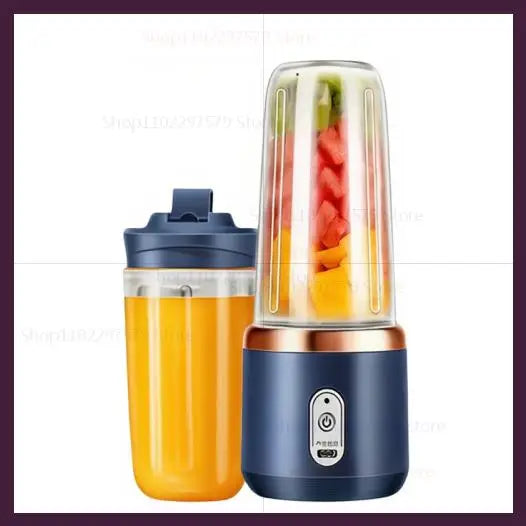 Portable Juicer Cup Smoothie Blender 6 Blade Blender Bottle Household Fruit Juicer Cup USB Rechargeable Juicer Kitchen Tool
