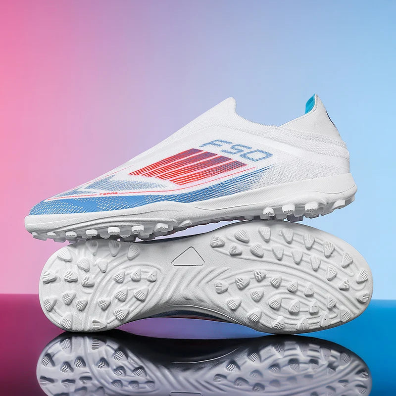 New Men Football Boots Long Spikes Ultralight Match Breathable Indoor Sneakers Soccer Shoes Cleats TF Training Drop Shipping