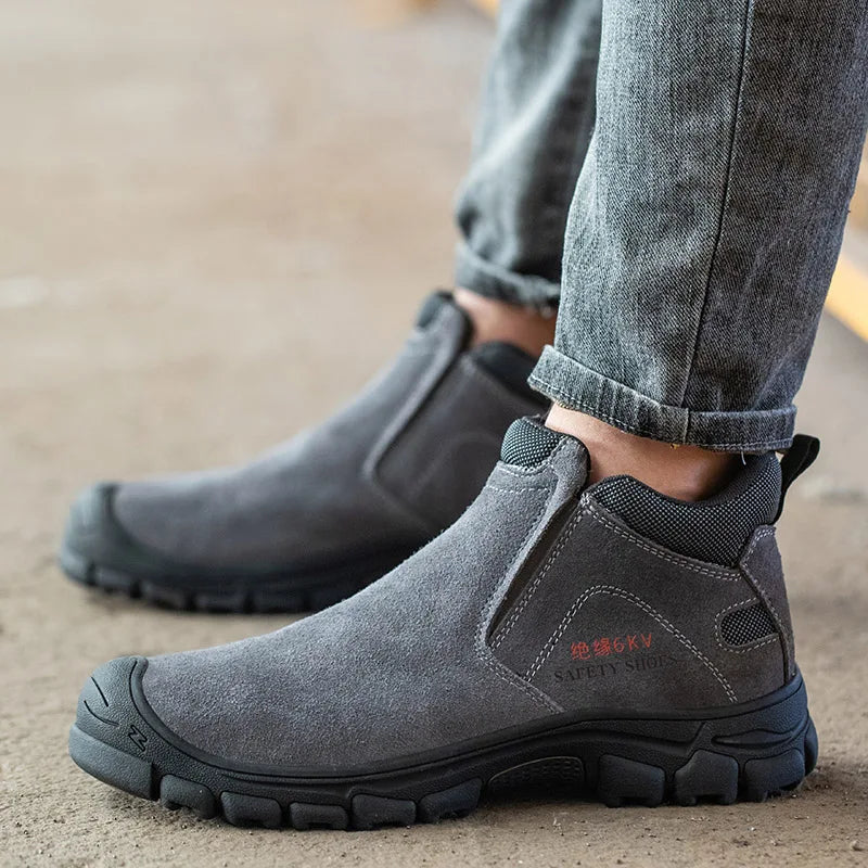 Safety Shoes Men Steel Toe Work Shoes Anti-smash Anti-puncture Indestructible Shoes Protective Boots Construction Work Shoes