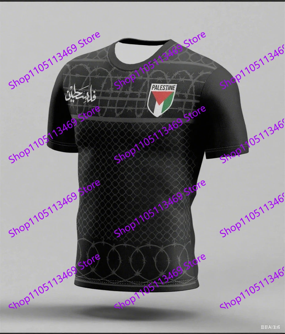 Palestine Football Jersey T Shirts Summer Sports Short Sleeve Flag 3d Print Tee Summer Men'S Kid'S Outdoor Fitness Training Top