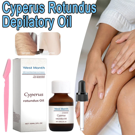 Cyperus Rotundus Depilatory Oil Formula Of Multiple Plant Essential Oils Slows Down Stimulation Of Hair Growth Nourish Protect