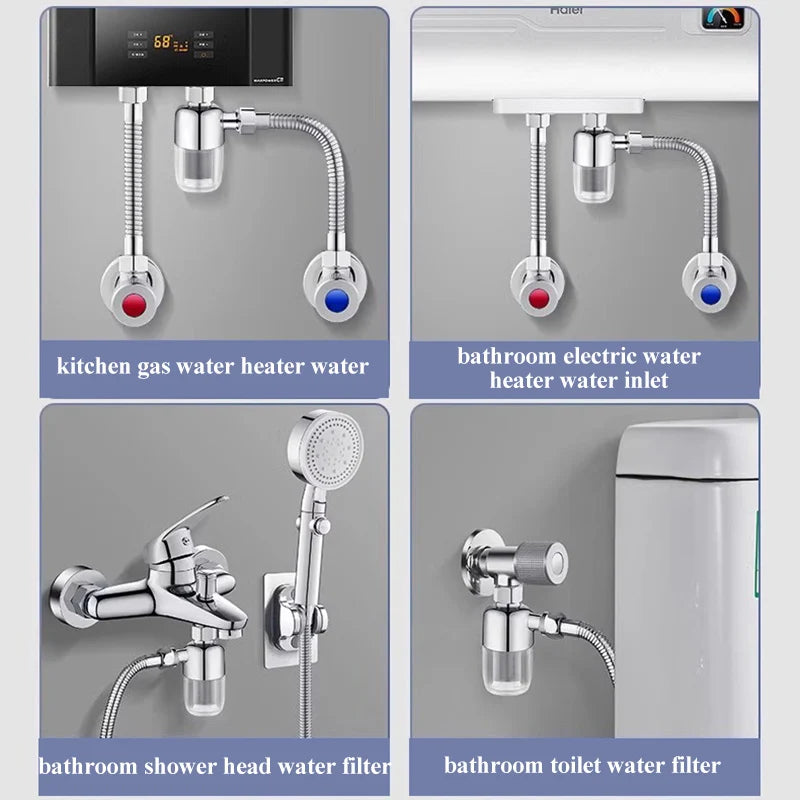 Household Pre-water Heater Filter Free Filter Element Replacement Water Inlet Tap Water Anti-scaling Water Purification Filter