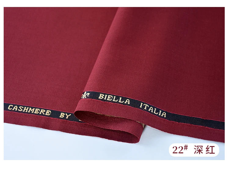 High Count 50% Worsted Wool Fabric For Suits Sewing Blazer Vest Pants Coat DIY High End 280g/m Serge Cloth Material 50X150cm