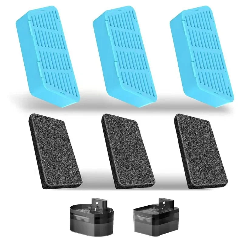 Pet Water Fountain Replaceable Filters For 2.2L Wireless Cat Water Foutain Filters Cats Drinkers Pet Water Purifier Filter